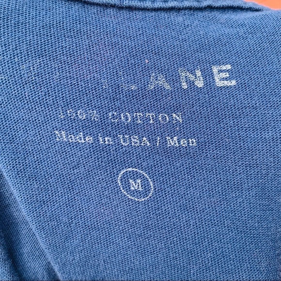 Everlane basic blue cotton short sleeve T-shirt Medium solid - Picture 4 of 4